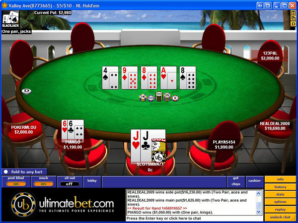 Ultimate Bet Poker Table